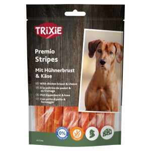 100g Trixie PREMIO Strips kanaa ja juustoa sisältäviä koiran välipaloja